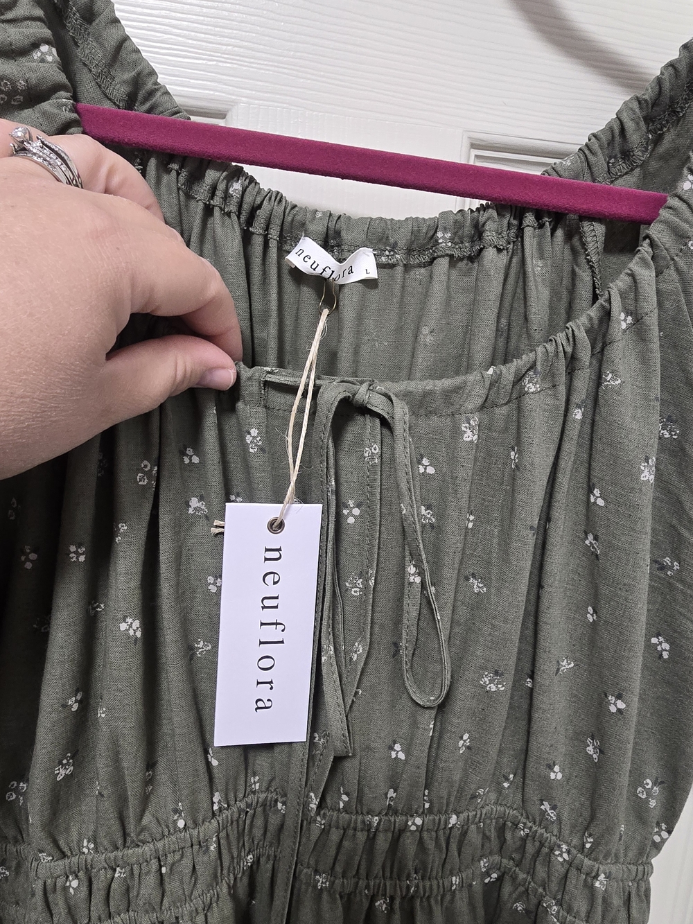 Neuflora Spring Hill Dress In Sage Floral Size Large - Picture 3 of 9